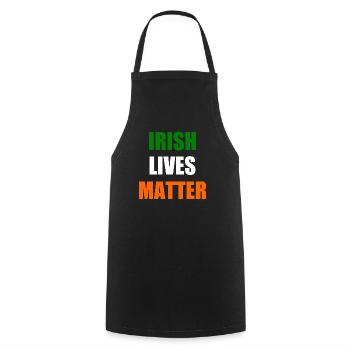 Irish lives matter - Tablier de cuisine - noir - Devant - AI Model Male 185 dark (185cm)
