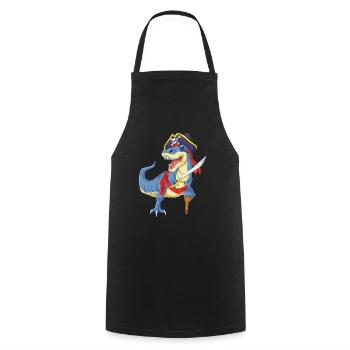 pirate dinosaur - Cooking Apron - black - Front - AI Model Male 185 dark (185cm)