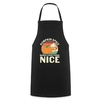 Pumpkin Spice Makes Everything Nice - Cooking Apron - black - Front - AI Model Male 185 dark (185cm)