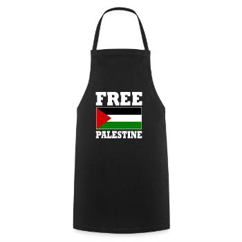 Free palestine - Cooking Apron - black - Front - AI Model Male 185 dark (185cm)