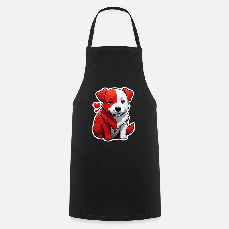red dog - Cooking Apron - black
