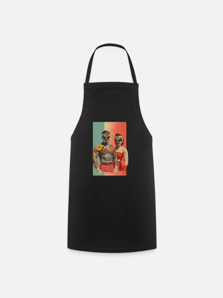 Be my Wrestling Valentine - Cooking Apron - black
