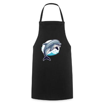 Dauphin, L’Eau, Animal, Mer, Dauphin, Poisson, Dauphin - Tablier de cuisine - noir - Devant - AI Model Male 185 dark (185cm)