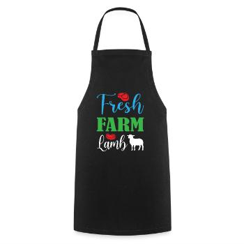 Fresh Farm Lamb - Kochschürze - Schwarz - Vorne - AI Model Male 185 dark (185cm)