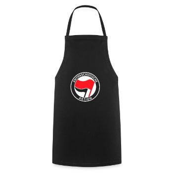 Antifaschistische Aktion - Kochschürze - Schwarz - Vorne - AI Model Male 185 dark (185cm)
