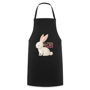 I'm tender, but not cheap - Cooking Apron - black - Front - AI Model Male 185 dark (185cm)