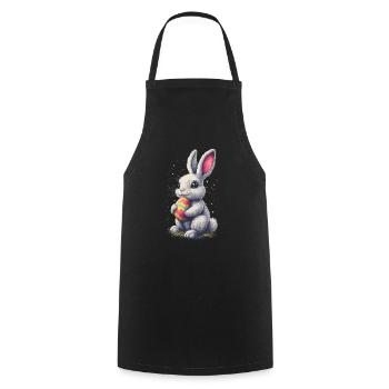 Easter Bunny Vintage - Cooking Apron - black - Front - AI Model Male 185 dark (185cm)