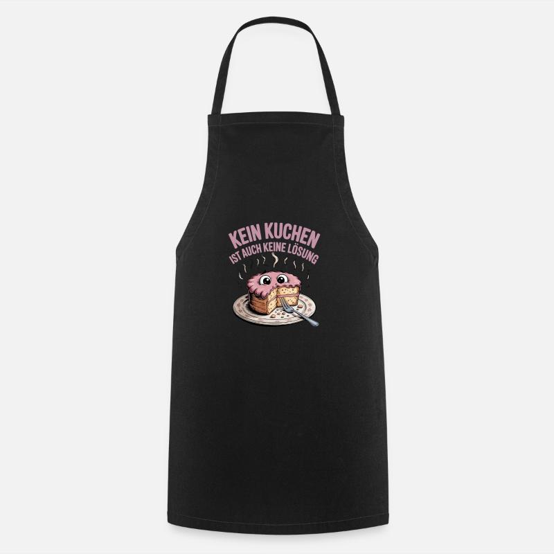 No cake? No solution! Funny cake - Cooking Apron - black