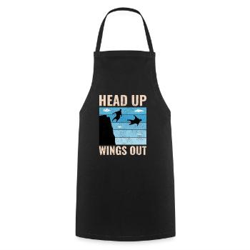 Wingsuit volant Base Jumping Parachutisme Wingsuit - Tablier de cuisine - noir - Devant - AI Model Male 185 dark (185cm)