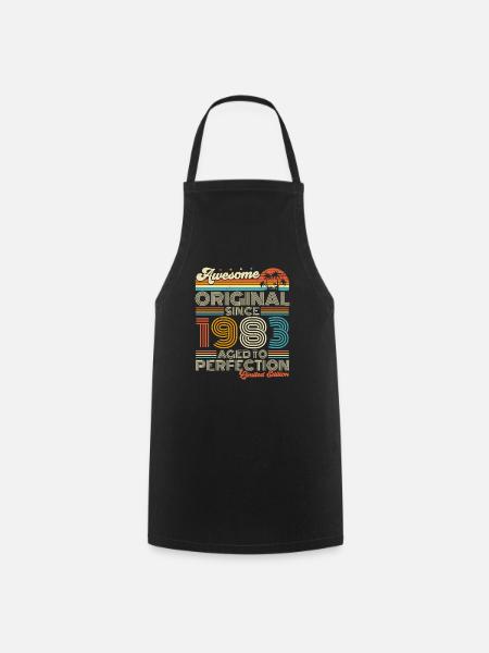 1983 Vintage Retro Vintage Cadeau d’anniversaire - Tablier de cuisine - noir
