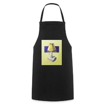 Industrial Design Lamp - Cooking Apron - black - Front - AI Model Male 185 dark (185cm)