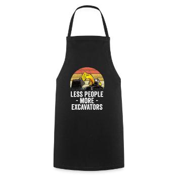Excavator Driver Construction Worker Excavator - Cooking Apron - black - Front - AI Model Male 185 dark (185cm)