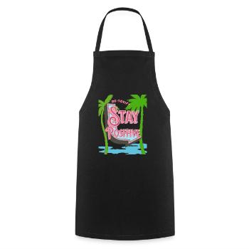 Positivity Vibes Relax Cleanse Vacances Renouveler - Tablier de cuisine - noir - Devant - AI Model Male 185 dark (185cm)