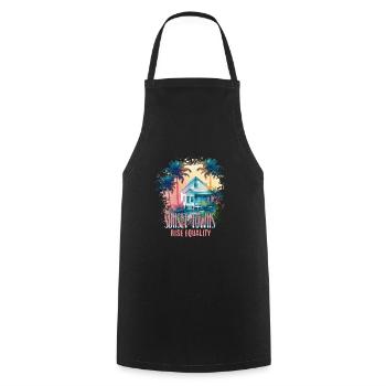 Sunset Sunrise Inclusive Equality Elevation - Cooking Apron - black - Front - AI Model Male 185 dark (185cm)