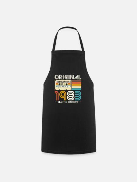 Jahrgang 1983 Vintage Geburtstag Retro Geschenk - Kochschürze - Schwarz