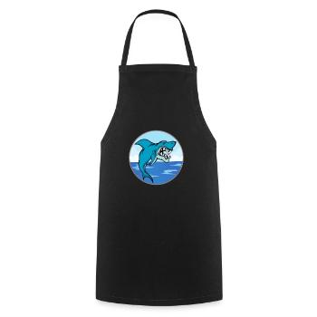 megalodon - Cooking Apron - black - Front - AI Model Male 185 dark (185cm)