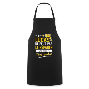 Si Lucas ne peut pas le réparer on est foutus - Tablier de cuisine - noir - Devant - AI Model Male 185 dark (185cm)