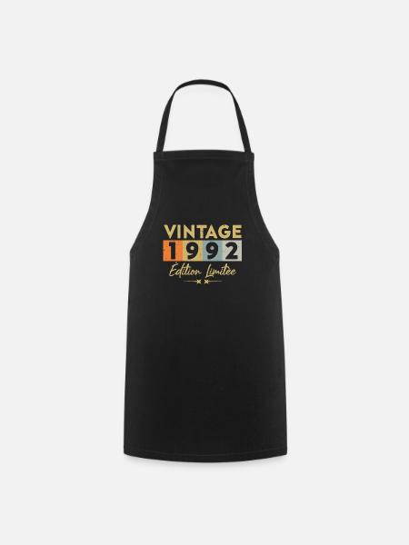 Vintage 1992 Édition Limitée - Tablier de cuisine - noir