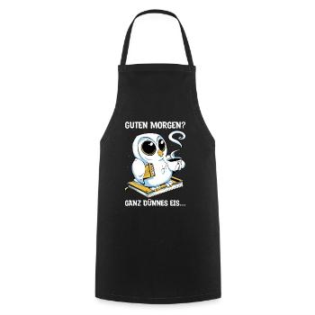 Guten Morgen Kaffee Nachteule Geschenk - Kochschürze - Schwarz - Vorne - AI Model Male 185 dark (185cm)