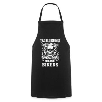 les meilleurs deviennent bikers - Tablier de cuisine - noir - Devant - AI Model Male 185 dark (185cm)
