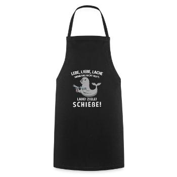 Lebe Liebe Lache Wenn Das Nicht Hilft Lade Ziele - Kochschürze - Schwarz - Vorne - AI Model Male 185 dark (185cm)