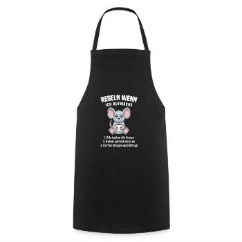 Maus Morgenmuffel Kaffee Regeln Wenn Ich Aufwache - Kochschürze - Schwarz - Vorne - AI Model Male 185 dark (185cm)