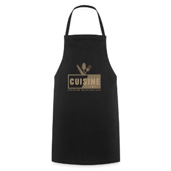 Cuisine Premium Masterclass - Kochschürze - Schwarz - Vorne - AI Model Male 185 dark (185cm)