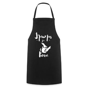 J'peux pas j'ai Poterie - Tablier de cuisine - noir - Devant - AI Model Male 185 dark (185cm)
