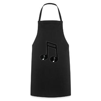 Musiknotiz Noten Noten Musiknoten - Kochschürze - Schwarz - Vorne - AI Model Male 185 dark (185cm)