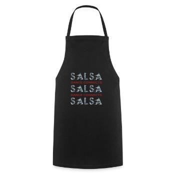 SALSA DESIGN ABSTRAKT - Kochschürze - Schwarz - Vorne - AI Model Male 185 dark (185cm)