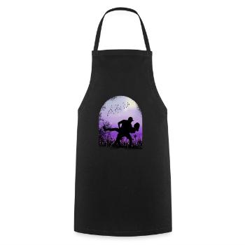 saint valentin romantique - Tablier de cuisine - noir - Devant - AI Model Male 185 dark (185cm)