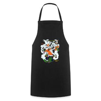 Japan Feat Halloween - Geisha - Tablier de cuisine - noir - Devant - AI Model Male 185 dark (185cm)