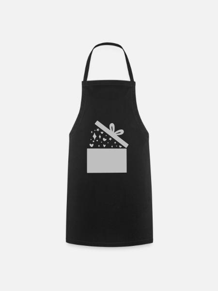 Geschenk einfärbig - Kochschürze - Schwarz