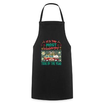 wonderful, christmas, weihnachten, ugly sweater - Kochschürze - Schwarz - Vorne - AI Model Male 185 dark (185cm)
