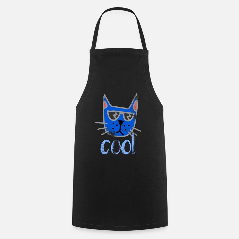 Chat - Tablier de cuisine - noir
