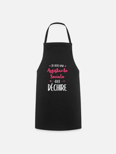 Je Suis Une Assistante Sociale Qui Déchire - Tablier de cuisine - noir