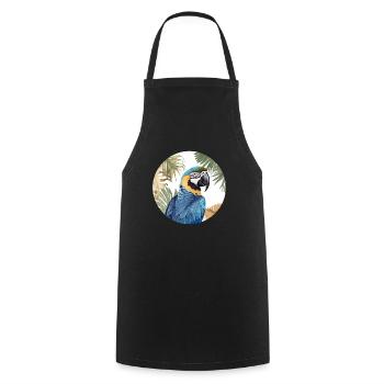 Blue and gold macaw - Cooking Apron - black - Front - AI Model Male 185 dark (185cm)