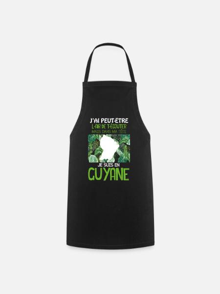 La Guyane Est Dans Ma Tête - Tablier de cuisine - noir