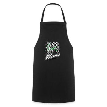 Supercross - Moto Cross - Motocross - Cooking Apron - black - Front - AI Model Male 185 dark (185cm)