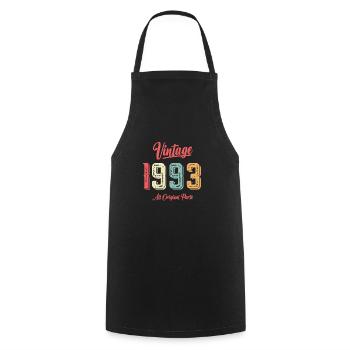 1993 Birthday Gift Born 1993 Vintage Original - Cooking Apron - black - Front - AI Model Male 185 dark (185cm)