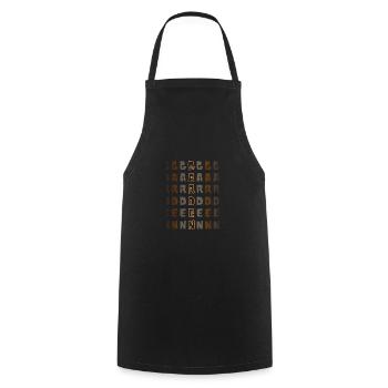 Garden Psychedelic - Cooking Apron - black - Front - AI Model Male 185 dark (185cm)