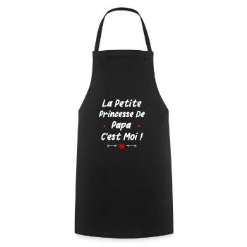 Petite princesse de papa - Tablier de cuisine - noir - Devant - AI Model Male 185 dark (185cm)
