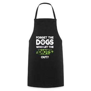 Idiot Work Evil Provocation - Cooking Apron - black - Front - AI Model Male 185 dark (185cm)