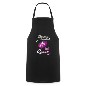 Shopping birthday Queen- Frauen Einkaufen Spruch - Kochschürze - Schwarz - Vorne - AI Model Male 185 dark (185cm)