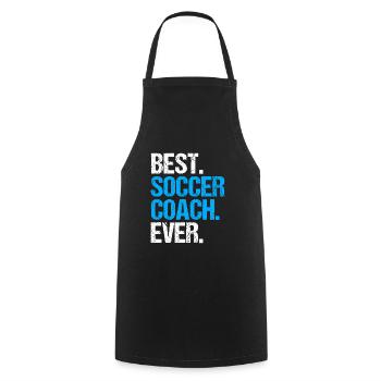 Meilleur entraîneur de football de tous les temps cadeau - Tablier de cuisine - noir - Devant - AI Model Male 185 dark (185cm)
