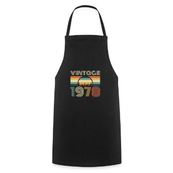 Vintage 1978 birthday retro vintage gift - Cooking Apron - black - Front - AI Model Male 185 dark (185cm)
