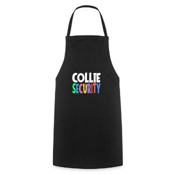 Border collie dog herding dog safety gift - Cooking Apron - black - Front - AI Model Male 185 dark (185cm)