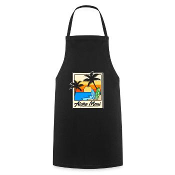 Maui Hawaii Hawaiian - Cooking Apron - black - Front - AI Model Male 185 dark (185cm)