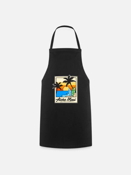 Maui Hawaii Hawaiian - Kochschürze - Schwarz