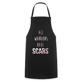 Breast cancer loop - Cooking Apron - black - Front - AI Model Male 185 dark (185cm)